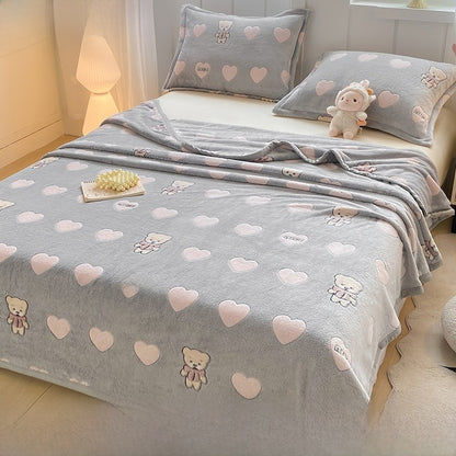 Soft Cartoon Flannel Throw Blanket