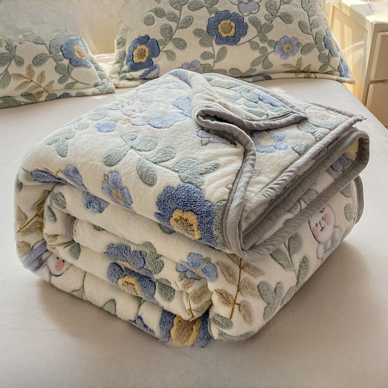 Soft Cartoon Flannel Throw Blanket
