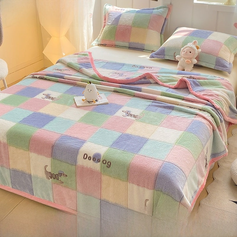 Soft Cartoon Flannel Throw Blanket