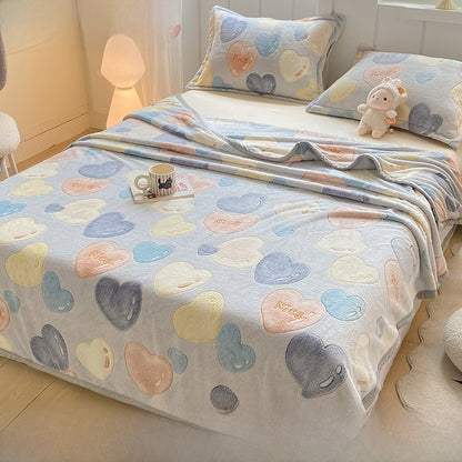 Soft Cartoon Flannel Throw Blanket