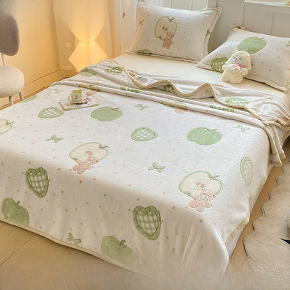 Soft Cartoon Flannel Throw Blanket