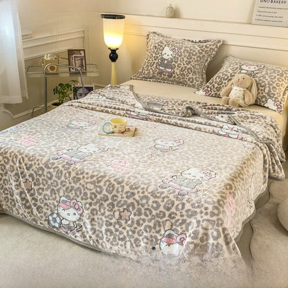 Soft Cartoon Flannel Throw Blanket
