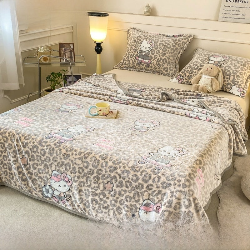 Soft Cartoon Flannel Throw Blanket