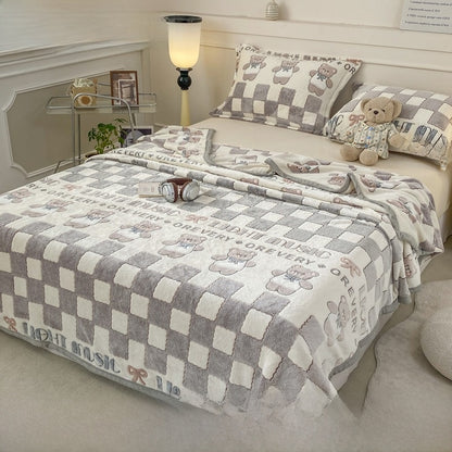 Soft Cartoon Flannel Throw Blanket