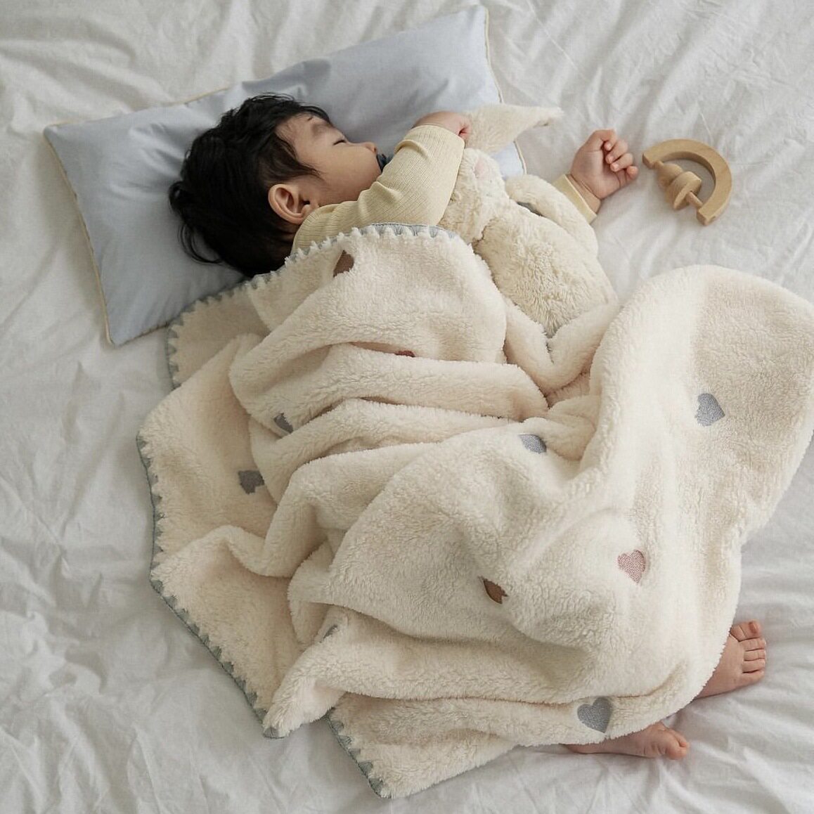 Soft Coral Fleece Baby Blanket