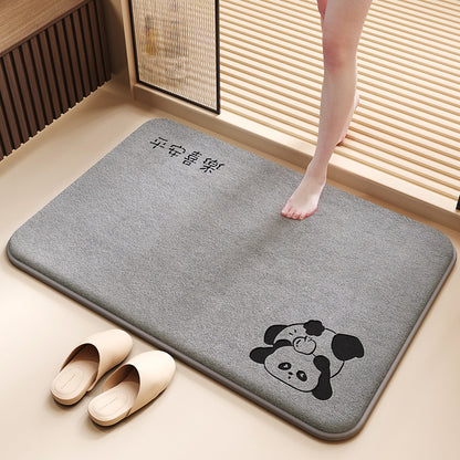 Soft Coral Fleece Bath Mat Absorbent Non-Slip