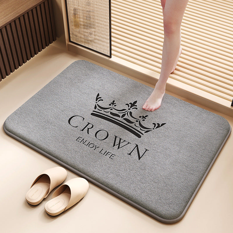 Soft Coral Fleece Bath Mat Absorbent Non-Slip