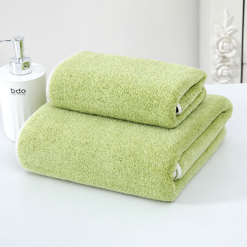 Soft Coral Fleece Bath Towel Absorbent Lint-Free