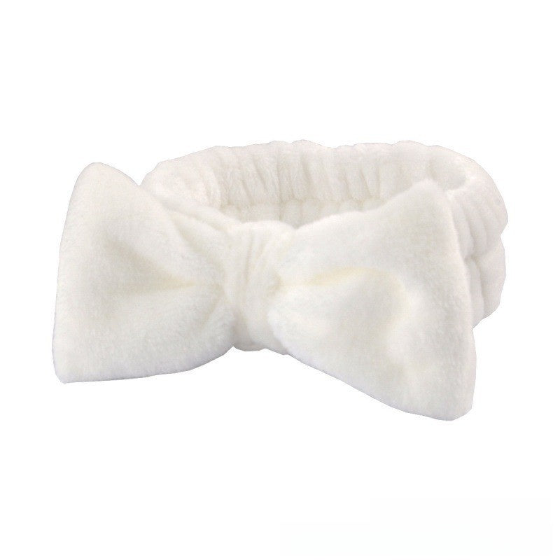 Soft Coral Fleece Hair and Wrist Band Set