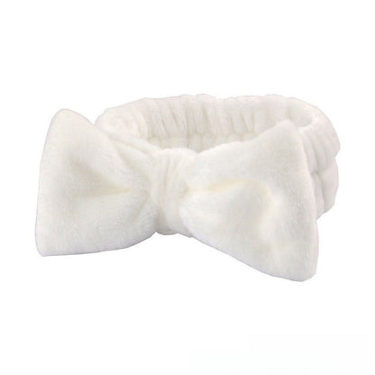 Soft Coral Fleece Hair and Wrist Band Set