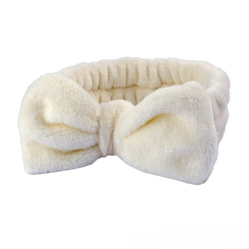 Soft Coral Fleece Hair and Wrist Band Set