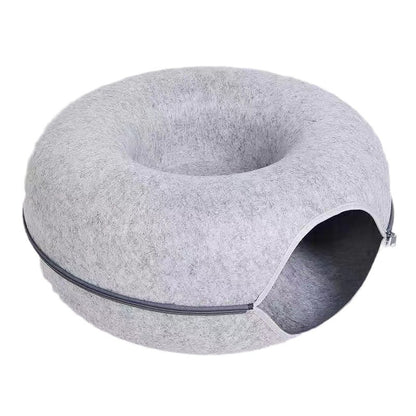 Soft Felt Cat Nest with Tunnel