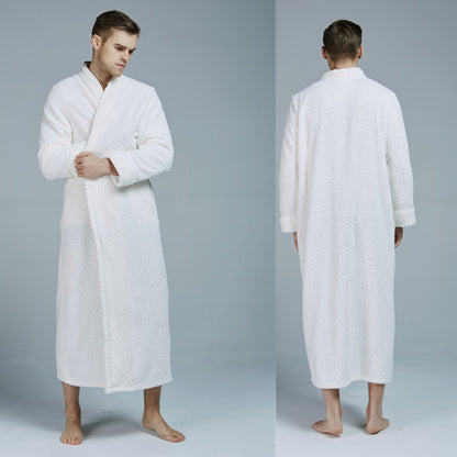 Soft Flannel Bathrobe for Men and Women