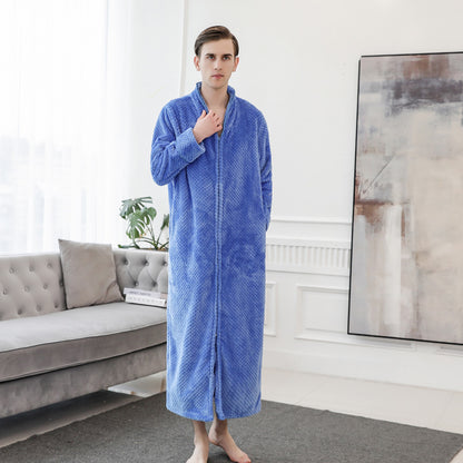 Soft Flannel Bathrobe for Men and Women
