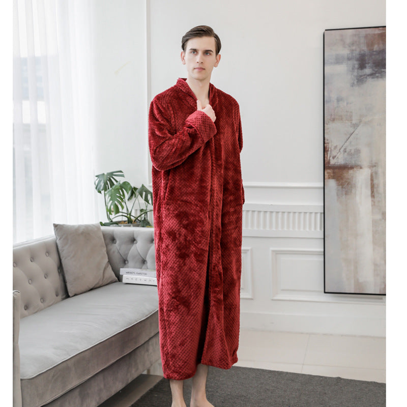 Soft Flannel Bathrobe for Men and Women