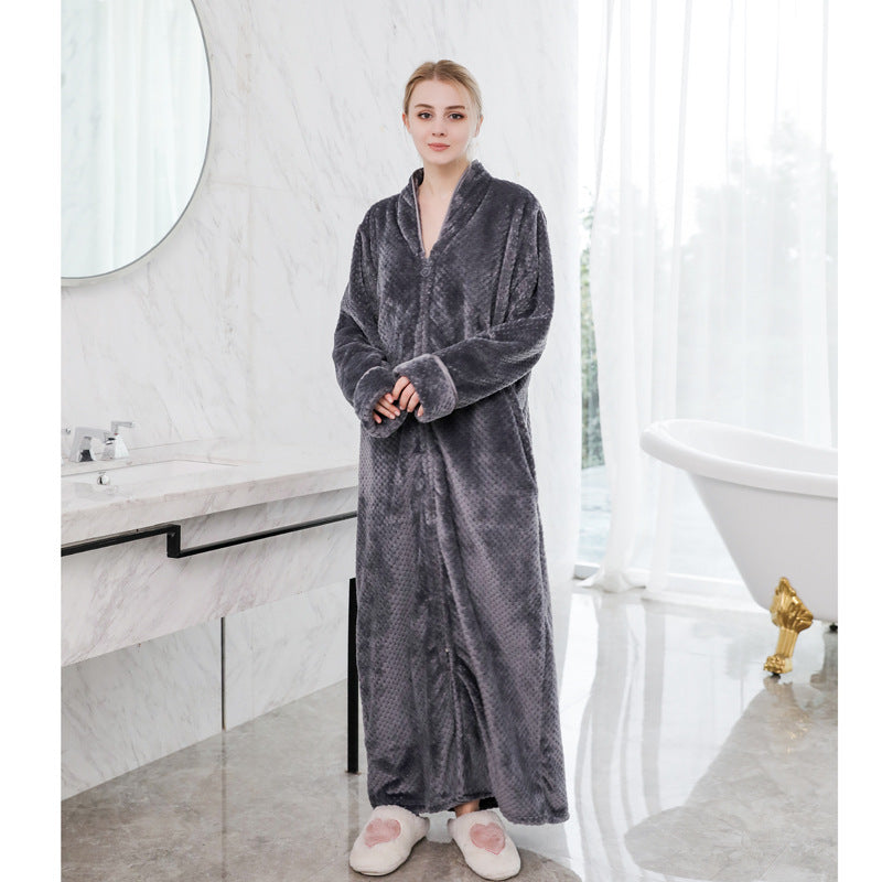 Soft Flannel Bathrobe for Men and Women