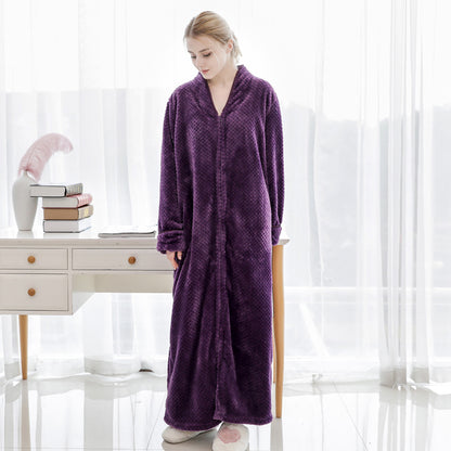 Soft Flannel Bathrobe for Men and Women
