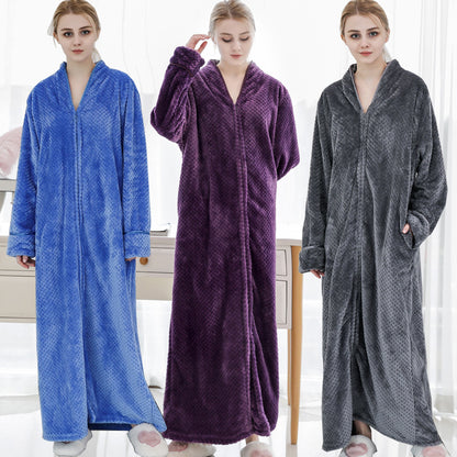 Soft Flannel Bathrobe for Men and Women