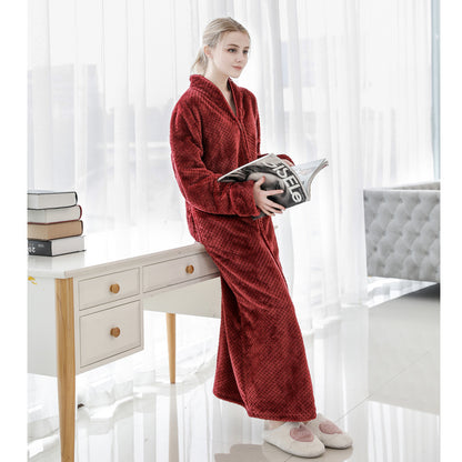Soft Flannel Bathrobe for Men and Women