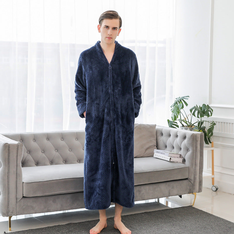 Soft Flannel Bathrobe for Men and Women