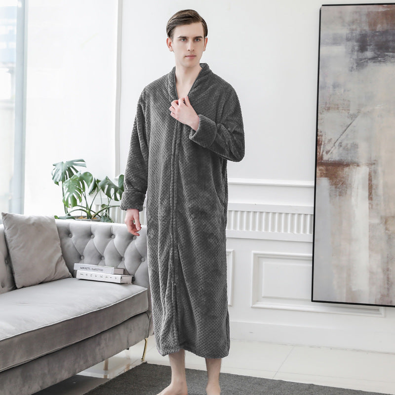 Soft Flannel Bathrobe for Men and Women