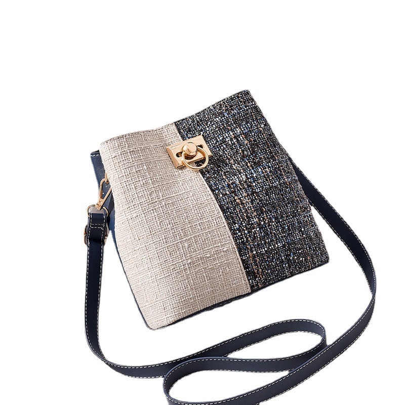 Soft Leather Bucket Bag with Adjustable Strap