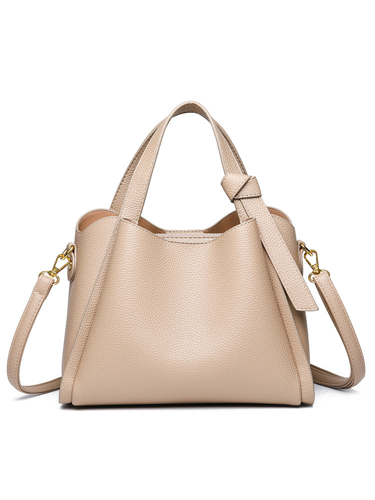 Soft Leather Bucket Shoulder Bag