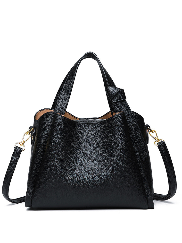 Soft Leather Bucket Shoulder Bag