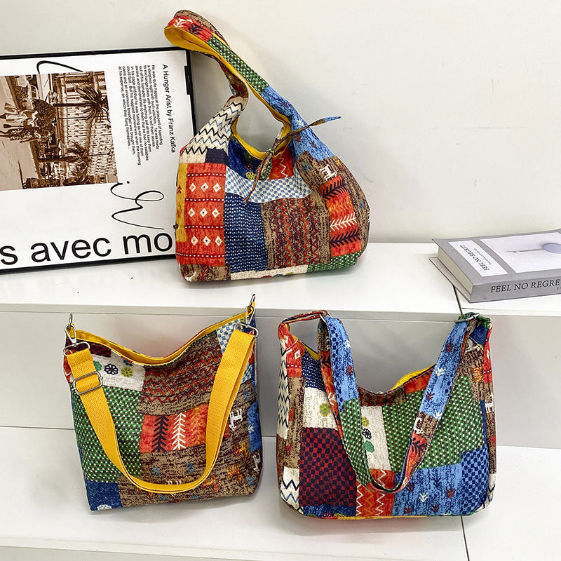 Soft Leather Colorful Large Tote Bag