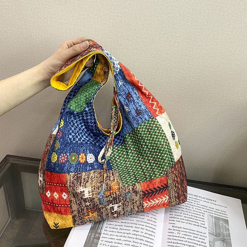 Soft Leather Colorful Large Tote Bag