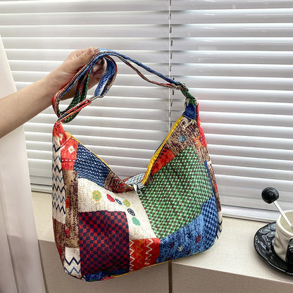 Soft Leather Colorful Large Tote Bag