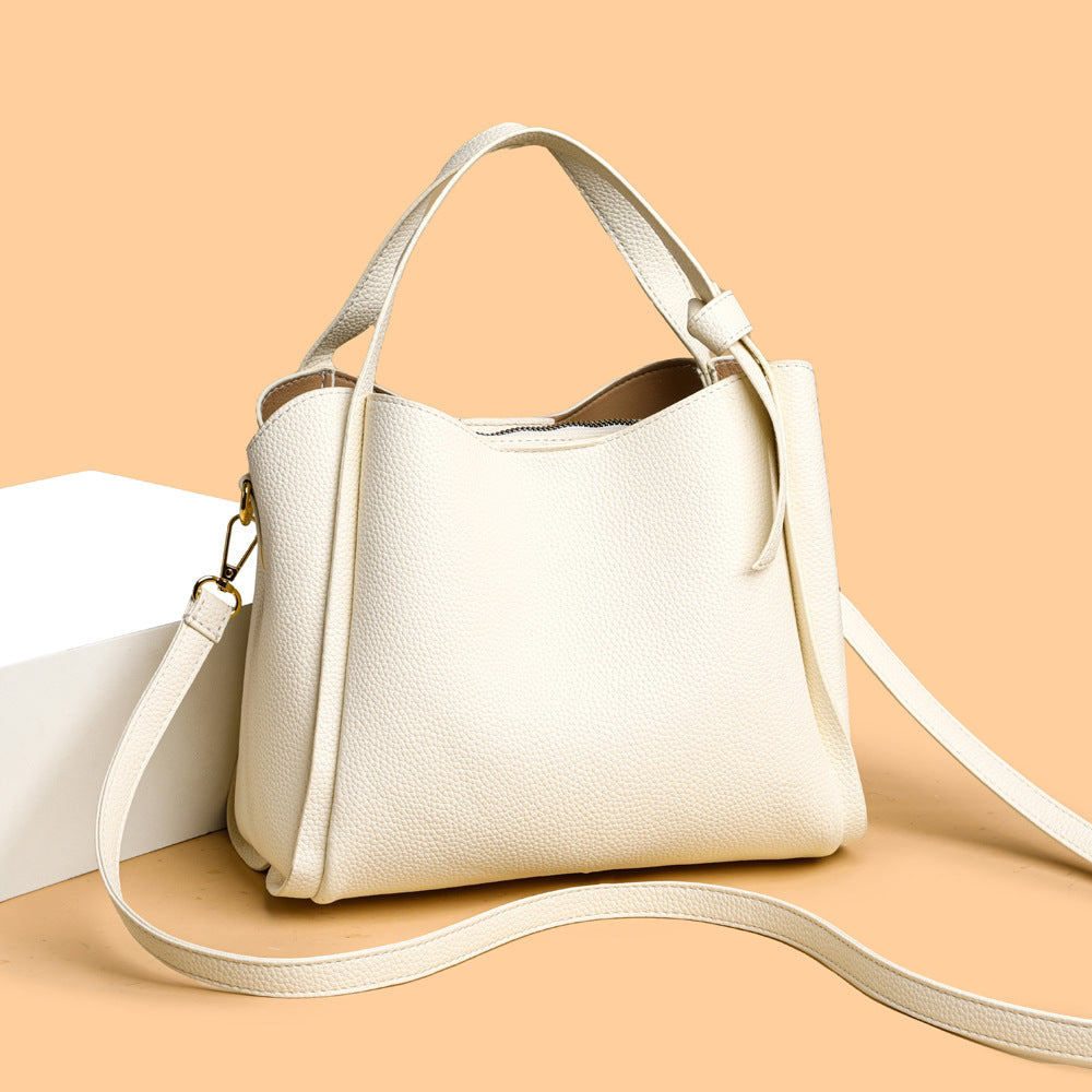 Soft leather handbag, tote bag, satchel bag