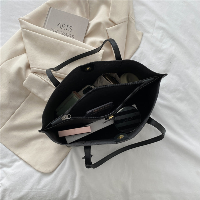 Soft Leather Large Capacity Tote Bag