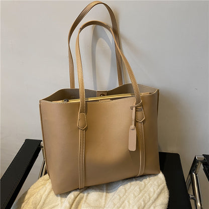Soft Leather Large Capacity Tote Bag
