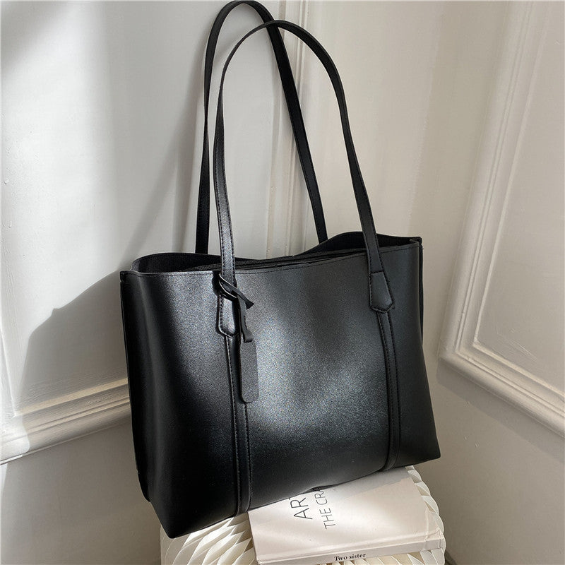 Soft Leather Large Capacity Tote Bag