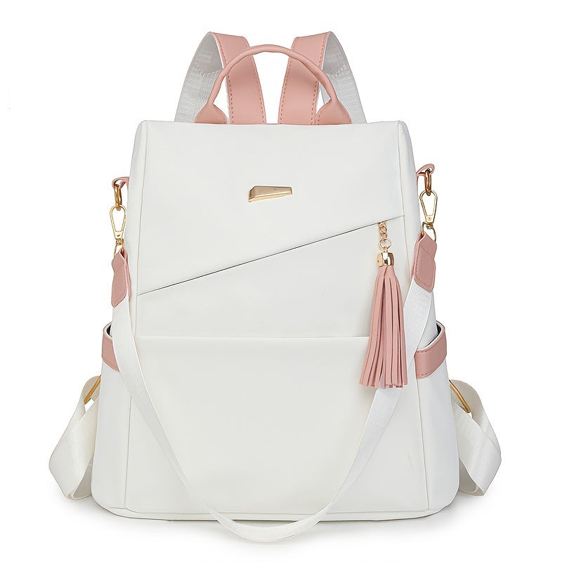 Soft leather large-capacity travel backpack