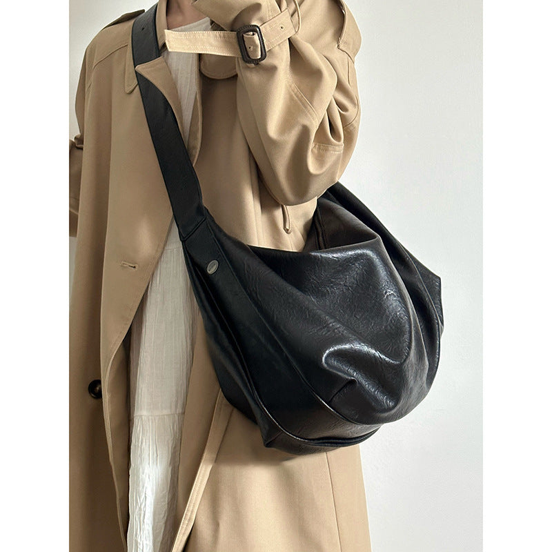 Soft Leather Retro Shoulder Tote Bag