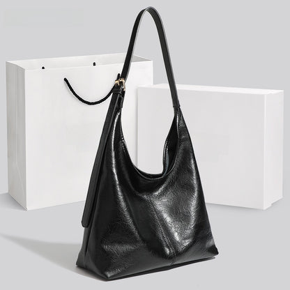 Soft Leather Retro Tote Bag for Women