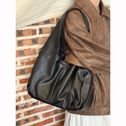 Soft Leather Retro Tote Bag