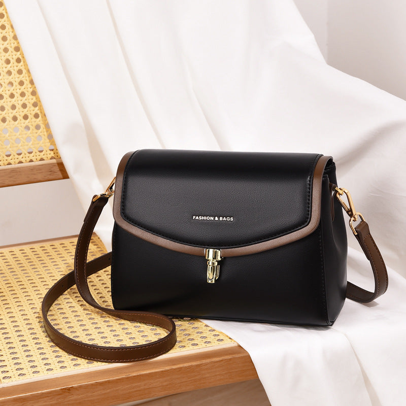 Soft leather single-shoulder bag