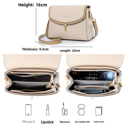 Soft leather single-shoulder bag