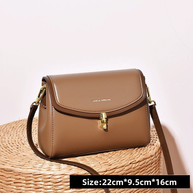 Soft leather single-shoulder bag