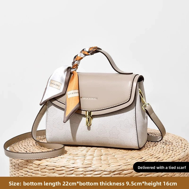 Soft leather single-shoulder bag