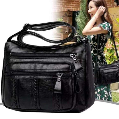 Soft Leather Single Shoulder Crossbody Bag