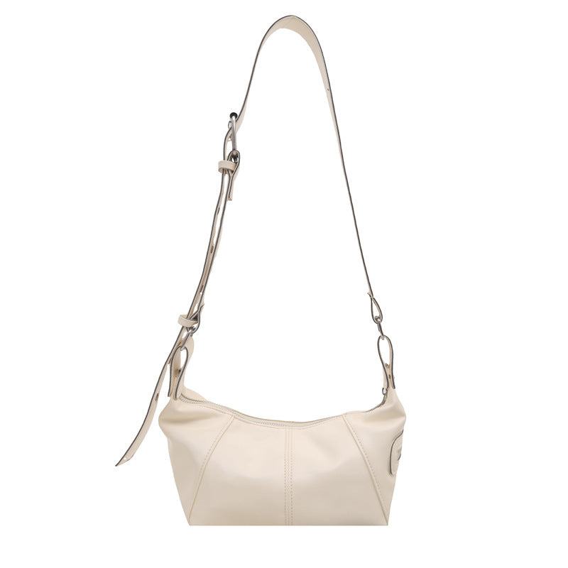 Soft leather single-shoulder crossbody bag