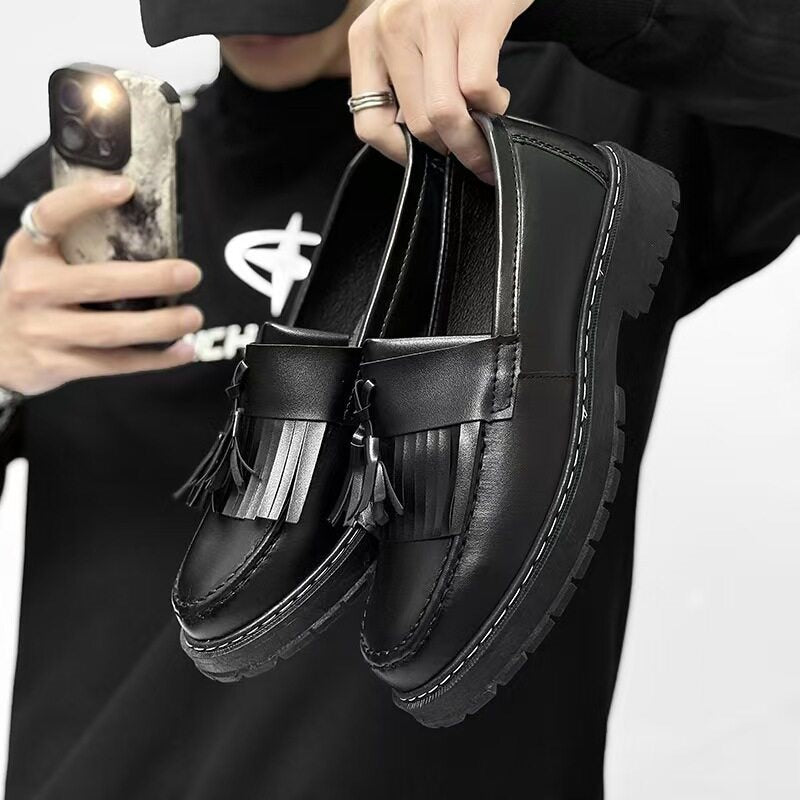 Soft Leather Thick-Soled Casual Leather Shoes for Men