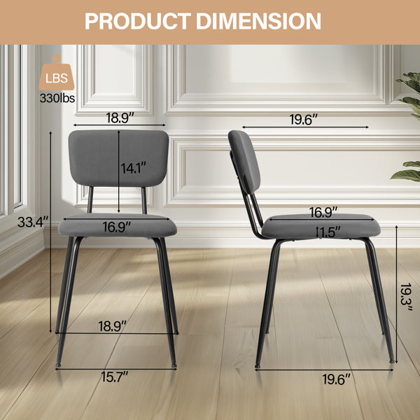 Soft-padded dining chairs