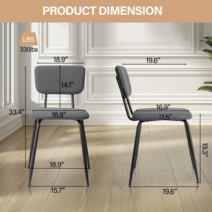 Soft-padded dining chairs
