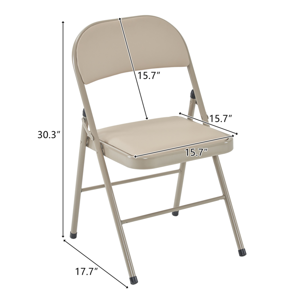 Soft-padded folding chair