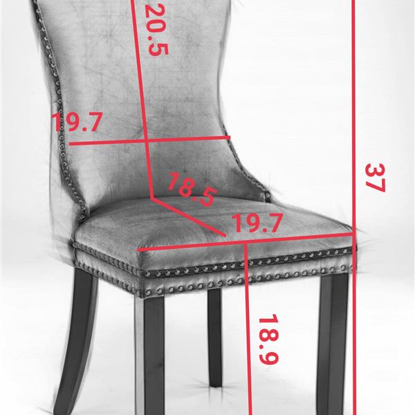 Soft-padded wing-back dining chair